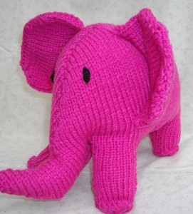 Lizzie elephant bright pink